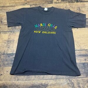 CoMax Mardi Gras New Orleans Graphic Tee Vintage Style T-Shirt M‎
